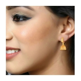 VIVASTRI Golden Jhumki Earrings ( Pack of 1 ) - Golden