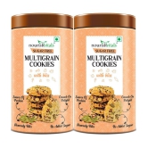 NourishVitals Multigrain Sugar Free Cookies, Heavenly Bites, Source of Protein, Crunchy Delights, Genius Snack, No Added Sugar, 120g x Pack Of 2