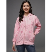 eWools.in Cotton Blend Womens Hooded Sweatshirt ( Pink ) - None