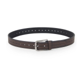 Zacharias Boys Synthetic Leather Belt for kids (Pack of 1) (kb-21_Black) (6-10 Years) - None