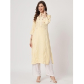 AMIRA''S INDIAN ETHNICWEAR - Yellow Viscose Women''s Straight Kurti ( Pack of 1 ) - None