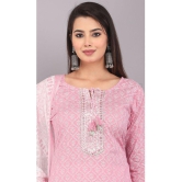 HIGHLIGHT FASHION EXPORT - Pink Straight Cotton Women''s Stitched Salwar Suit ( Pack of 1 ) - None