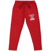 BOYS TRACK PANT SOLID RED - None