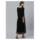 Divena - Black Rayon Womens Straight Kurti - M