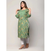 Swasti - Green Cotton Womens Straight Kurti ( Pack of 1 ) - None