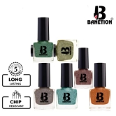 BANETION High Shine Glossy with zari sparkle Finish Nail Paint Quick Dry Long Lasting Easy Application On Nails | Combo Of Shiny Grey, Sea Green colors for Women (Pack of 6)