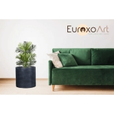 Euroxo Fiber Planter | FRP Planter for indoor & outdoor | Grey | Dark Grey | Yellow