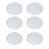 Market99 Hammered Melamine Tableware White Glossy Finish Full Plates for Dining Table (Set Of 6, White)