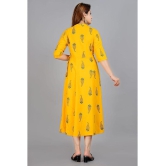 Smien - Yellow Rayon Women's Flared Kurti ( Pack of 1 ) - None