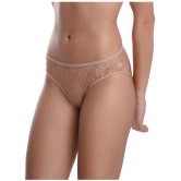 Madam - Lace Embroidered Beige Womens Cheekies ( Pack of 1 ) - XL