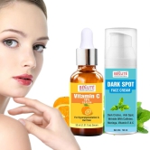 BECUTE Professional Vitamin C Face Serum+Dark Spot Face Cream - Combo Pack, 80 mL