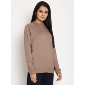 Women Explorer Brown Solid Sweatshirt-S