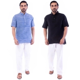 DESHBANDHU DBK - Muticolor Cotton Mens Regular Kurta ( Pack of 2 ) - None