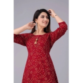 Smien - Maroon Rayon Women's Anarkali Kurti ( Pack of 1 ) - None