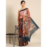 Designer Brown Silk Saree