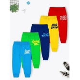 Trampoline Multi Color Cotton Blend Trackpant For Unisex ( Pack of 5 ) - None