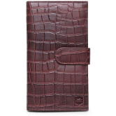 samtroh Croco Desing Leather Brown Passport Holder - Brown