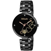 Mikado - Black Metal Analog Womens Watch