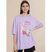 Fabflee Purple Cotton Loose Fit Womens T-Shirt ( Pack of 1 ) - None