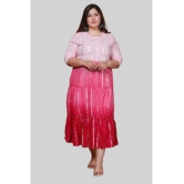 miravan - Pink Cotton Women's Anarkali Kurti ( Pack of 1 ) - None