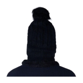 PENYAN Black Woollen Womens Cap ( Pack of 1 ) - Black