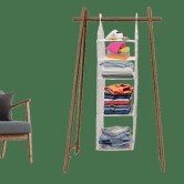 Multipurpose 5 Layer Folding Clothes Storage Racks||Closet For Students Wardrobe Shelves Socks