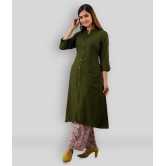 MAUKA - Dark Green Straight Rayon Womens Stitched Salwar Suit ( Pack of 1 ) - S