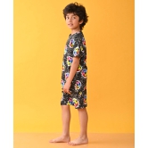 FOOTBALL BLACK SLEEPWEAR SHORT SET- BLACK-2-3 YEARS / 2N / BLACK