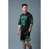 Go Devil 66 (in Green) Printed Black Polyester Co-ord Set for Men M