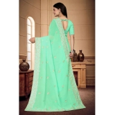 Om Shantam Sarees Georgette Embroidered Saree With Blouse Piece - Sea Green ( Pack of 1 ) - Sea Green