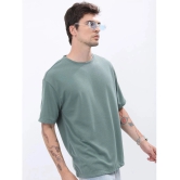 Ketch Polyester Oversized Fit Solid Half Sleeves Mens T-Shirt - Green ( Pack of 1 ) - None