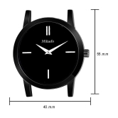 Mikado - Black Leather Analog Couple's Watch