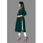 haya fashion - Green Rayon Women's Straight Kurti ( Pack of 1 ) - None