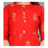 SIPET - Red Rayon Womens Anarkali Kurti ( Pack of 1 ) - None