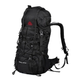 Pro Trekking Backpack 45 + 5 Liters: Premium Ripstop Nylon Backpack with Rain Cover and Pro-Level Back Support (Colour - Black) by Total Sporting And Fitness Solutions Pvt Ltd