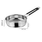 Stainless Steel Frypan with Capsulated Induction Bottom