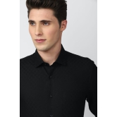 Men Black Slim Fit Formal Full Sleeves Formal Shirt