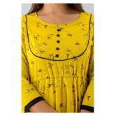 SVARCHI - Yellow Cotton Womens Anarkali Kurti ( Pack of 1 ) - XL