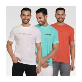 Zeffit - Multicolor Cotton Blend Regular Fit Mens T-Shirt ( Pack of 3 ) - None