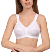 Eves Beauty Women Full Coverage Bra-38C / White / Cotton