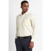 Men Yellow Slim Fit Formal Full Sleeves Formal Shirt