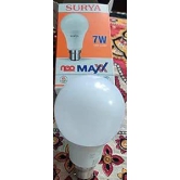 SURYA 7 W Round B22 LED Bulb  (White, Pack of 10)