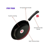 LAZYWINDOW Fry Pan & Tawa Maroon Hard Anodised Non-Stick Cookware Sets ( Set of 1 )