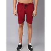 Rodamo  Men Maroon Slim Fit Sports Shorts