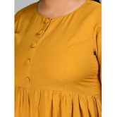 PrettyPlus by Desinoor - Mustard Rayon Womens A-line Dress ( Pack of 1 ) - None