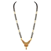 Asmitta Fancy Meenakari Gold tone double string Mangalsutra For Women - Golden