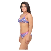 TCG Purple Cotton Bra & Panty Set - 32