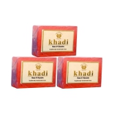 Khadi  Rose & Glycerin Handmade Soap 375 gm Pack of 3