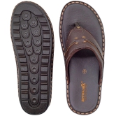 Aerowalk Brown Mens Thong Flip Flop - None