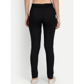 Women Black Regular Fit Solid Cigarette Trouser